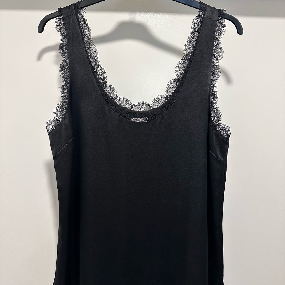 Cami NYC Black Lace Trim Tank Top